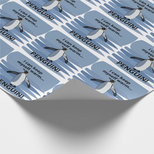 Penguin Süße Tier Funny Birthday Geschenkpapier (Ecke)