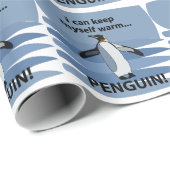 Penguin Süße Tier Funny Birthday Geschenkpapier (Rolleneckpunkt)