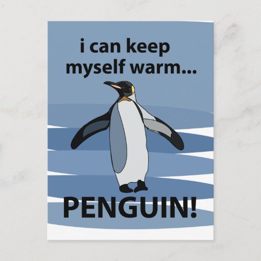 Penguin Süße Tier Funny Postkarte (Vorderseite)