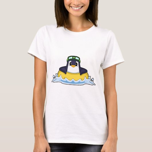 Penguin Swimming Inflatable float Summer T-Shirt (Vorderseite)