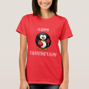 Penguin-T-Shirt des Valentines der Frauen T-Shirt