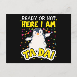 Penguin Ta Da Postkarte
