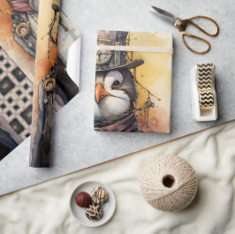 Penguin Tall steampunk 1 Penguianos Geschenkpapier