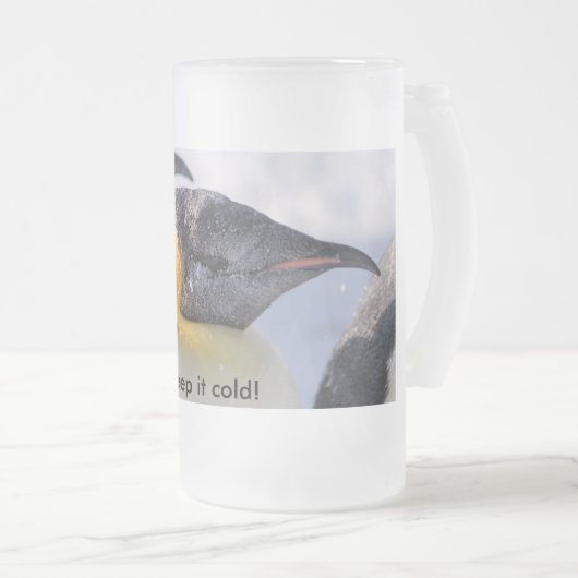 Penguin-Tasse Mattglas Bierglas (VorderseiteRechts)