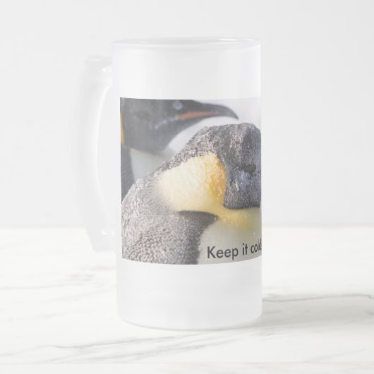 Penguin-Tasse Mattglas Bierglas (Vorderseite Links)