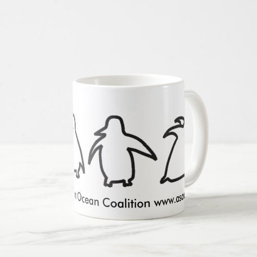 Penguin-Tassen-antarktischer u. südlicher Kaffeetasse (VorderseiteRechts)