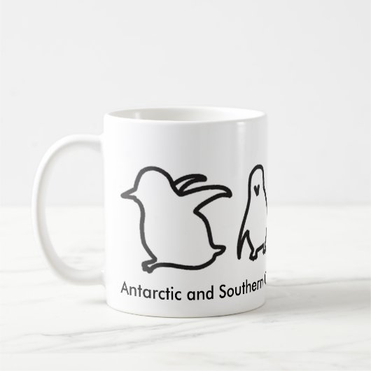 Penguin-Tassen-antarktischer u. südlicher Kaffeetasse (Links)