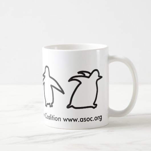 Penguin-Tassen-antarktischer u. südlicher Kaffeetasse (Rechts)