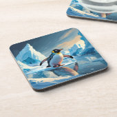Penguin Themed Beverage Coaster Getränkeuntersetzer (Linke Seite)