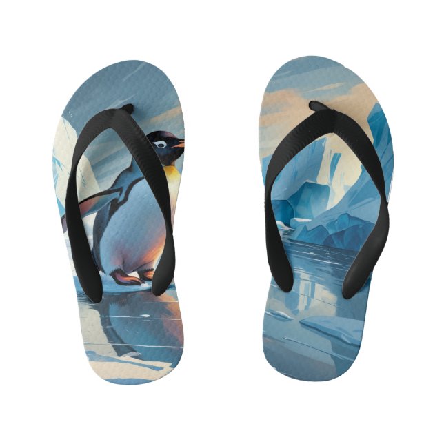 Penguin Themed Kinderbadesandalen (Fußbett)