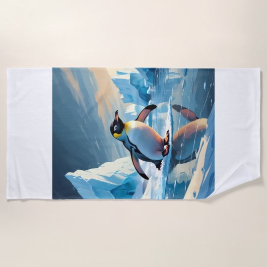 Penguin Themed Strandtuch (Vorderseite)