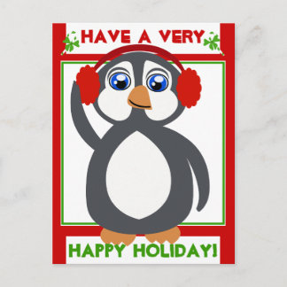 Penguin Toon Holiday! Postkarte