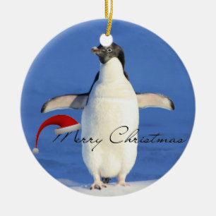 Penguin umarmt Weihnachten Keramikornament