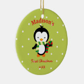 Penguin-und -polka-Punkte des Babys niedliche Keramikornament (Rechts)