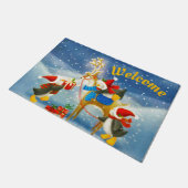 Penguin und Reindee Fußmatte (Schrägansicht)