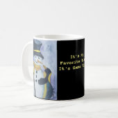 Penguin und Snowman mit der Hockeystock-Tasse Kaffeetasse (Vorderseite Links)