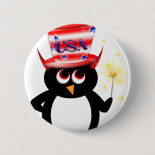 Penguin USA-Flair-Knopf-Button Button
