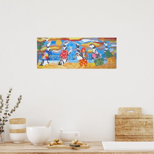 Penguin Vacation Poster (Küche)