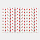 Penguin Valentines Geschenkpapier Set (Vorderseite)