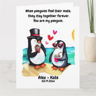Penguin Valentines Karte