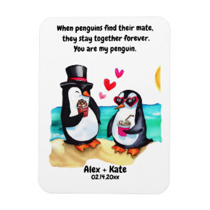 Penguin Valentines Magnet