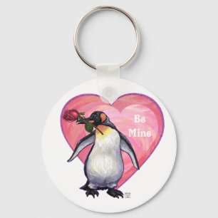 Penguin Valentinstag Schlüsselanhänger