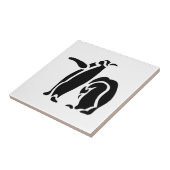 Penguin-Vintager hölzerner Stich Fliese (Seite)