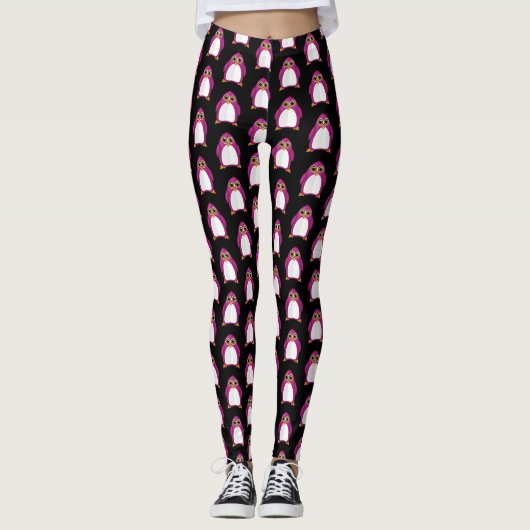 Penguin Violet Leggings (Vorderseite)