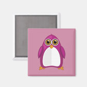 Penguin Violet Magnet (Vorderseite/Rückseite)