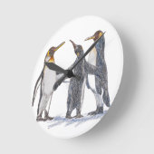 Penguin Wall Clock Runde Wanduhr (Winkel)