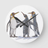 Penguin Wall Clock Runde Wanduhr (Vorderseite)