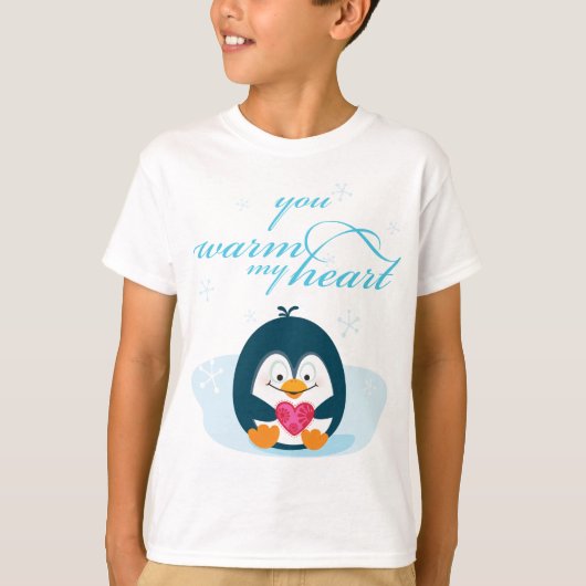 PENGUIN "warme mir das Herz" T-Shirt (Vorderseite)