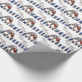 Penguin Warme Weihnachtswünsche Geschenkpapier (Ecke)