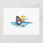 PENGUIN WASSER SKIING POSTKARTE (Vorderseite)