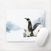 Penguin Watercolor Mousepad (Mit Mouse)