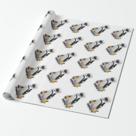 Penguin Wearing Hockey Gear Geschenkpapier