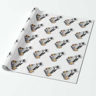 Penguin Wearing Hockey Gear Geschenkpapier