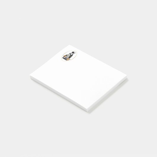 Penguin Wearing Hockey Gear Post-it Klebezettel (angewinkelt)