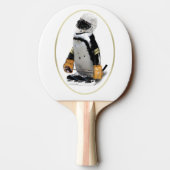 Penguin Wearing Hockey Gear Tischtennis Schläger (Rückseite)