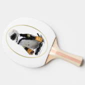 Penguin Wearing Hockey Gear Tischtennis Schläger (Seitenansicht)