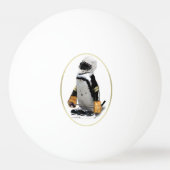 Penguin Wearing Hockey Gear Tischtennisball (Vorderseite)