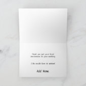 Penguin Wedding Acceptcard Dankeskarte (Innenseite)