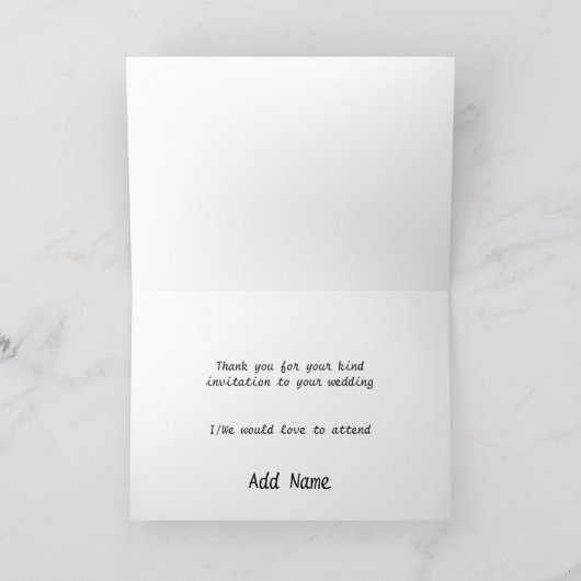 Penguin Wedding Acceptcard Dankeskarte (Innenseite)