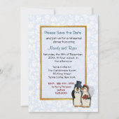 Penguin Wedding - Probe Dinner Einladung (Vorderseite)