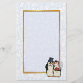 Penguin Wedding Stationery Briefpapier (Vorderseite)