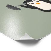 Penguin Weightlifting Fotodruck (Ecke)