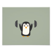 Penguin Weightlifting Fotodruck (Vorne)