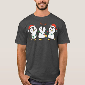 Penguin Weihnachten Bäume Tiere Niedlich Peng T-Shirt
