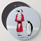 Penguin-Weihnachten Button (Vorne & Hinten)