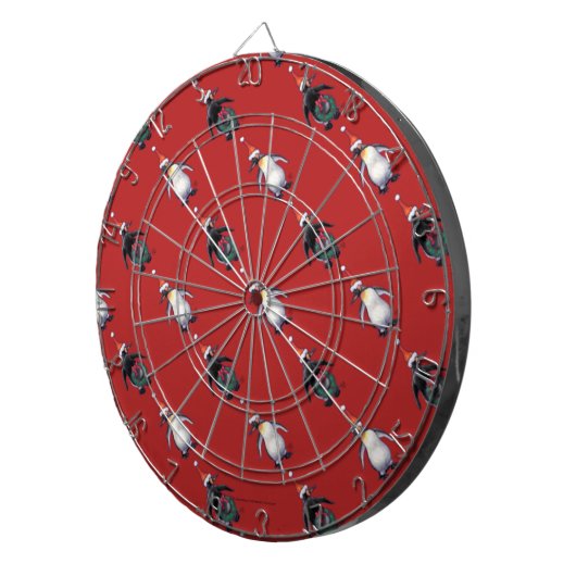 Penguin Weihnachten Dartscheibe (Vorderseite rechts)